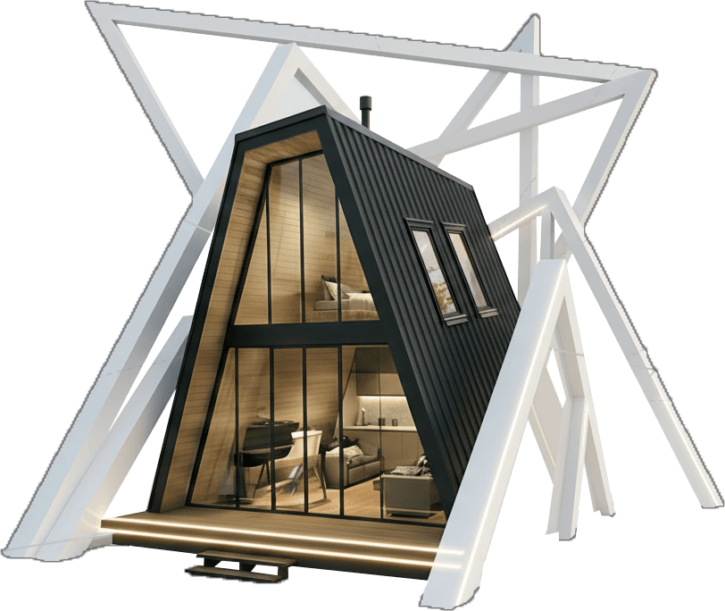 Al Durr A-Frame Model with Structural Frame